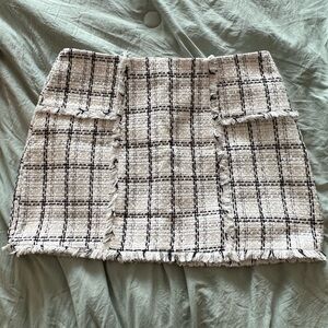Plaid mini skirt
